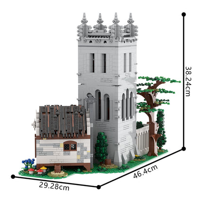 medieval library building set | lego compatible - 4