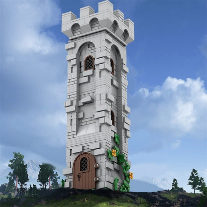 Medieval Lion Knight Watch Tower MOC Building Kit | Castle Architecture - 3
