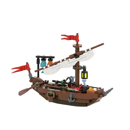 Medieval Little Fishing Boat MOC Building Kit - 1