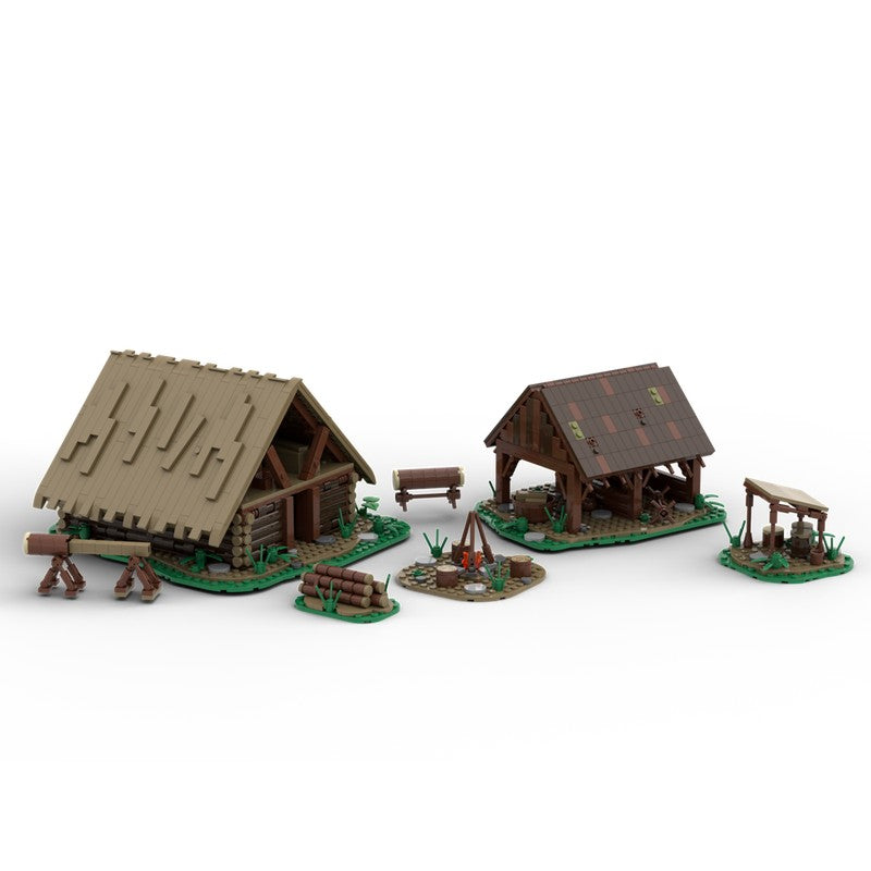 Medieval Logging Camp Building Kit | LEGO-Compatible MOC - 1