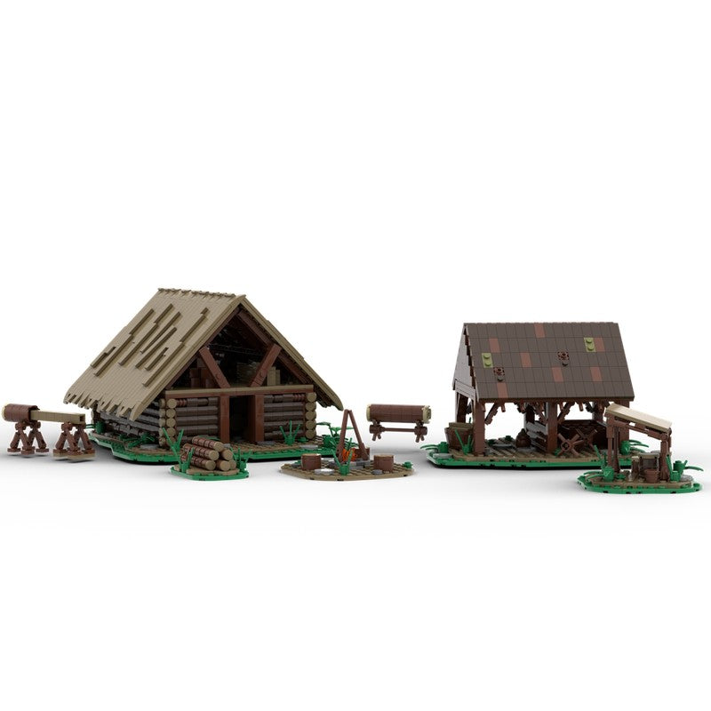 Medieval Logging Camp Building Kit | LEGO-Compatible MOC - 2