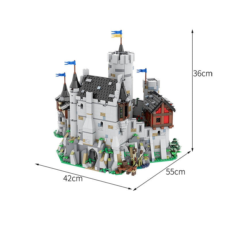 Medieval Lowenstein Castle MOC Building Kit | Fortress Architecture Model - 4