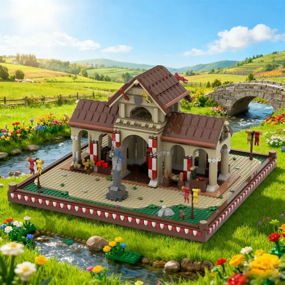 Medieval Market Hall Building Kit | Compatible MOC - 2
