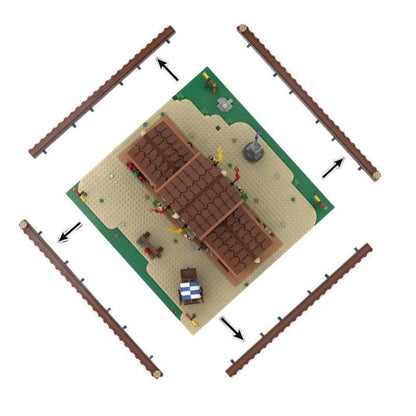 Medieval Market Hall Building Kit | Compatible MOC - 5