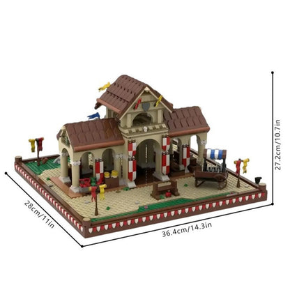 medieval market hall building kit | moc-207789 - 2