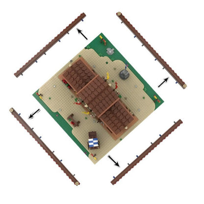 medieval market hall building kit | moc-207789 - 4