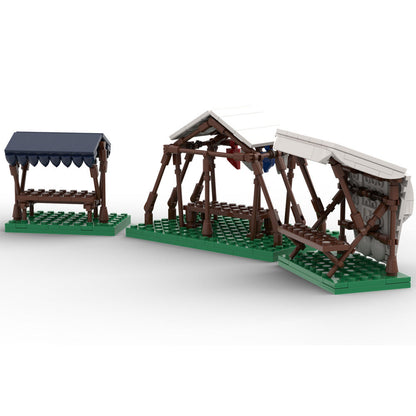 Medieval Market Stalls Building Kit | Compatible MOC - 4