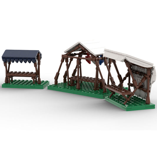 Medieval Market Stalls Building Kit | LEGO-Compatible MOC - 1