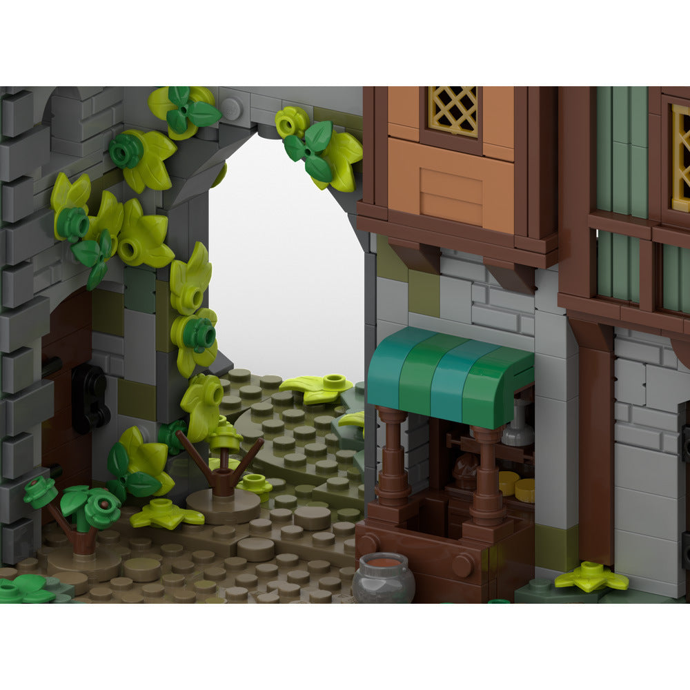 medieval market street building set | moc-201605 - 3