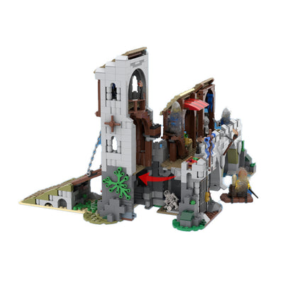 medieval merchant's bridge building set | expansion for set 10305 | moc-192417 - 2
