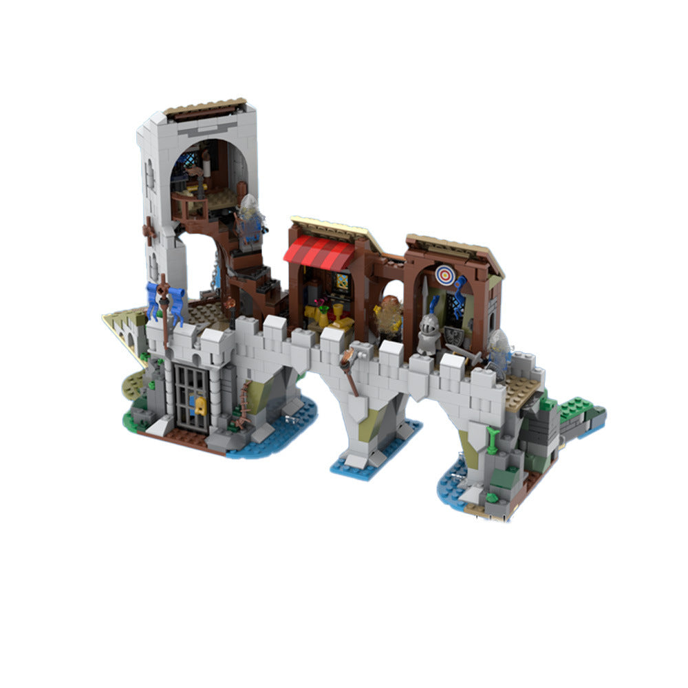 medieval merchant's bridge building set | expansion for set 10305 | moc-192417 - 3