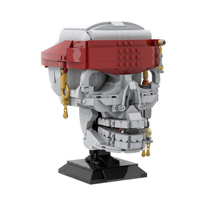 Medieval Pirate Skull MOC Building Kit | Nautical Skeleton Display Model - 6