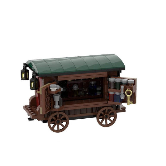 Medieval Potion Potion Seller Cart Building Kit | LEGO-Compatible MOC - 1