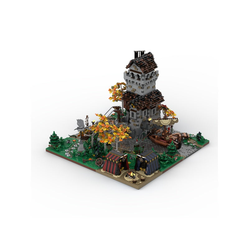 Medieval Raven Watchtower & Riverside Camp MOC Building Kit - 3
