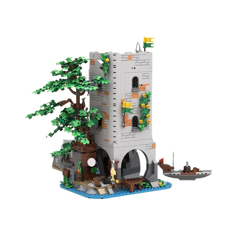 Medieval Riverside Watchtower Fortress MOC Building Kit - 1