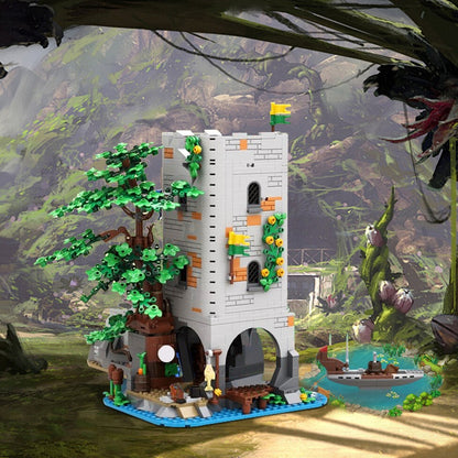 Medieval Riverside Watchtower Fortress MOC Building Kit - 2