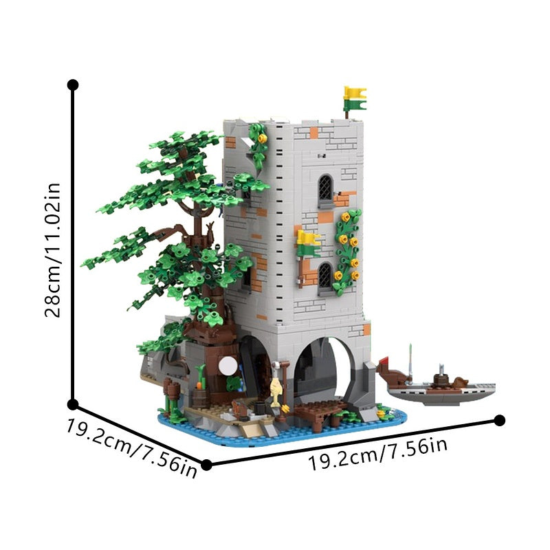 Medieval Riverside Watchtower Fortress MOC Building Kit - 4