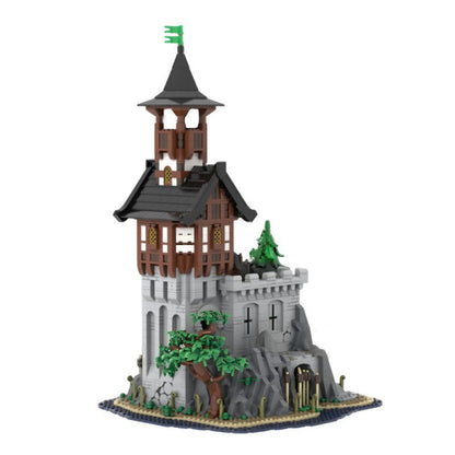 Medieval Rock Tower Building Kit | LEGO-Compatible MOC - 1