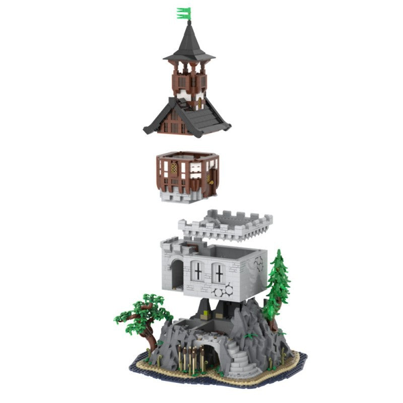 Medieval Rock Tower Building Kit | LEGO-Compatible MOC - 4