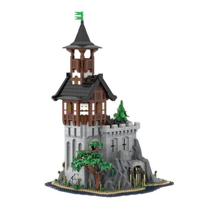Medieval Rock Tower MOC Architecture Building Kit - 1