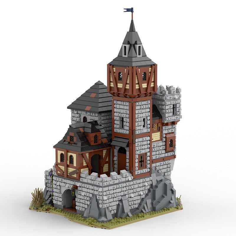 Medieval Royal Castle MOC Building Kit | Historic Fortress Architecture Model - 3