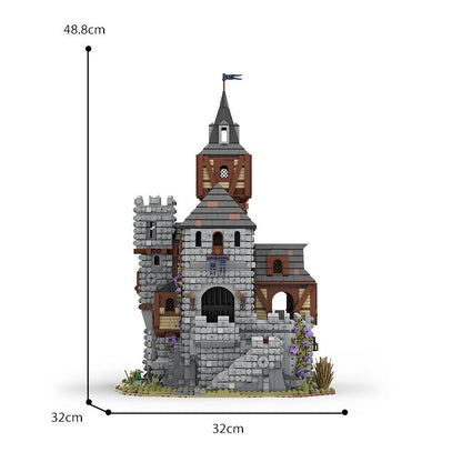 Medieval Royal Castle MOC Building Kit | Historic Fortress Architecture Model - 9