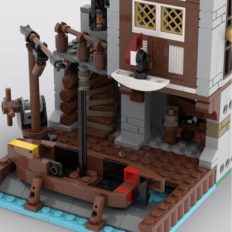 Medieval Seaside Shipyard Workshop MOC Building Kit - 2