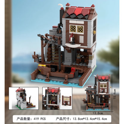 Medieval Seaside Shipyard Workshop MOC Building Kit - 3
