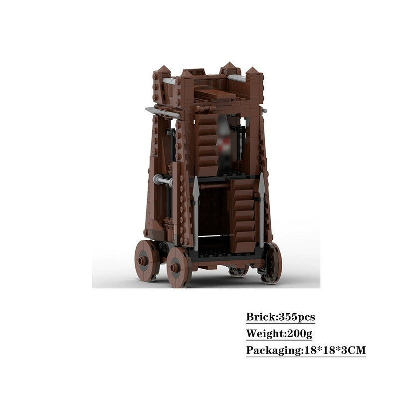 Medieval Siege Tower MOC Building Kit | Castle Assault Architecture Model - 6