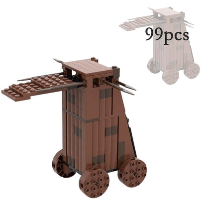 Medieval Siege Tower MOC Building Kit | Castle Assault Architecture Model - 8