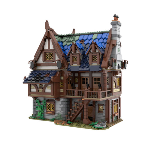medieval tavern & inn building set | moc-119495 - 1