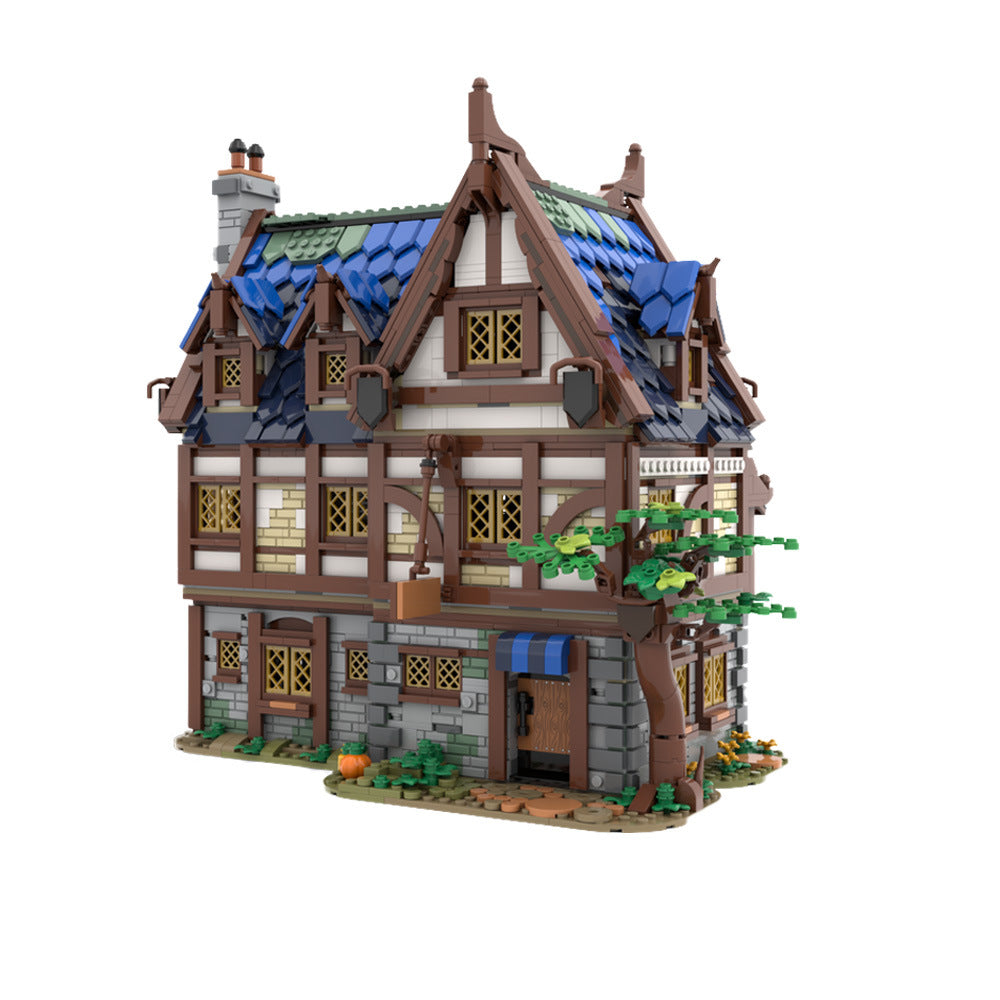 medieval tavern & inn building set | moc-119495 - 2