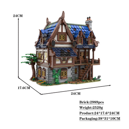 medieval tavern & inn building set | moc-119495 - 4