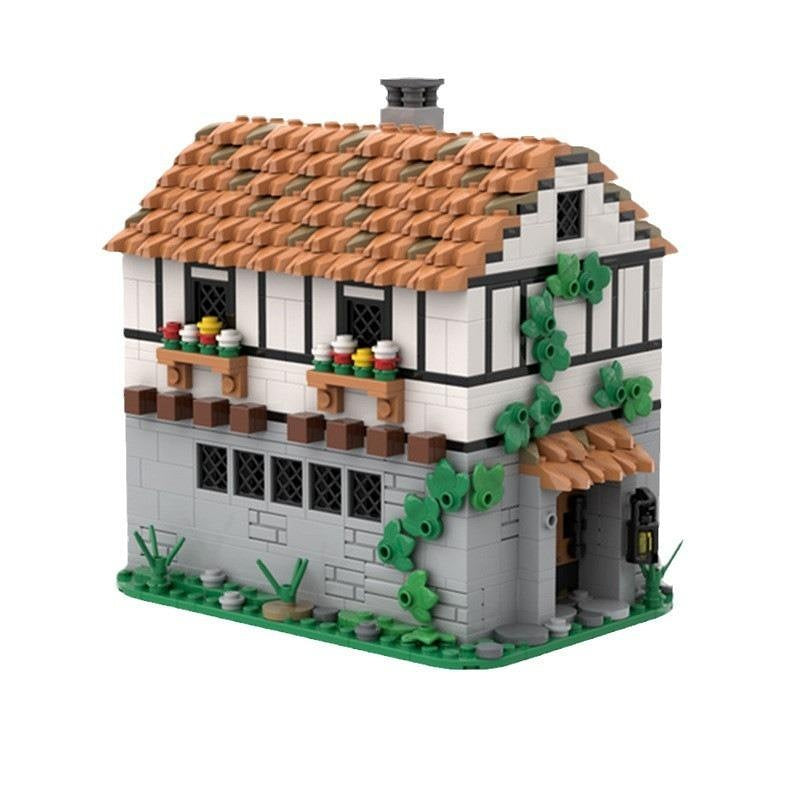 Medieval Tavern MOC Building Kit | Historic Village Inn Architecture - 4