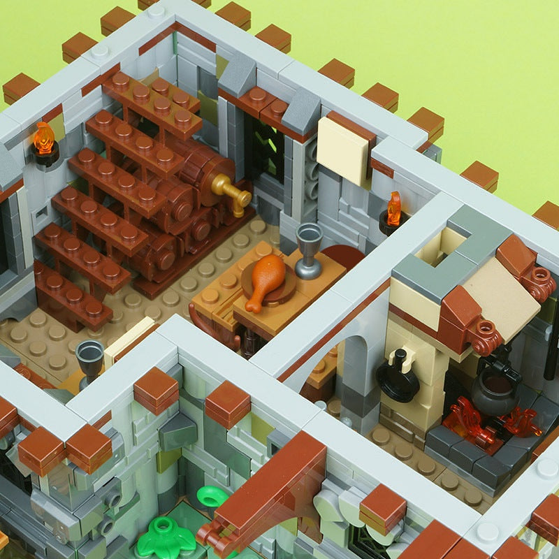 Medieval Tavern MOC Building Kit | Historic Village Inn Architecture - 4