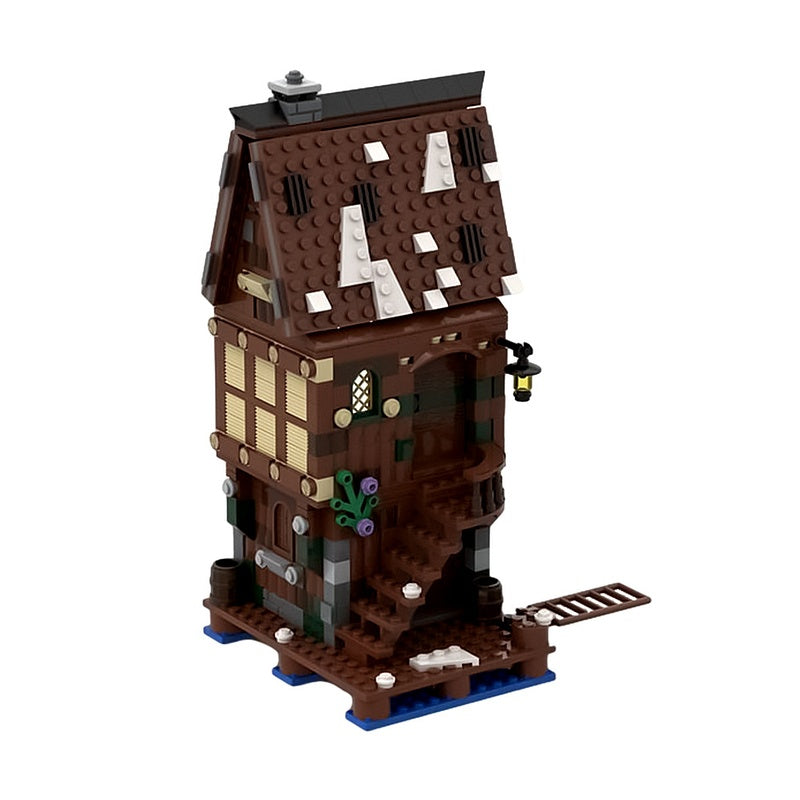 Medieval Timber-Framed Dock House MOC Building Kit - 1