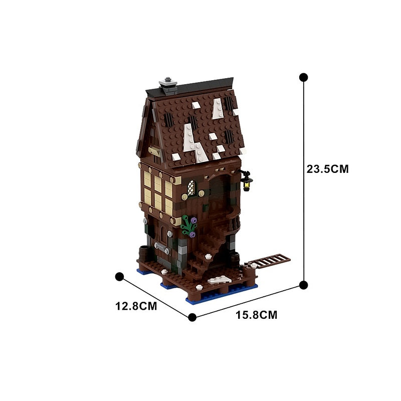 Medieval Timber-Framed Dock House MOC Building Kit - 3