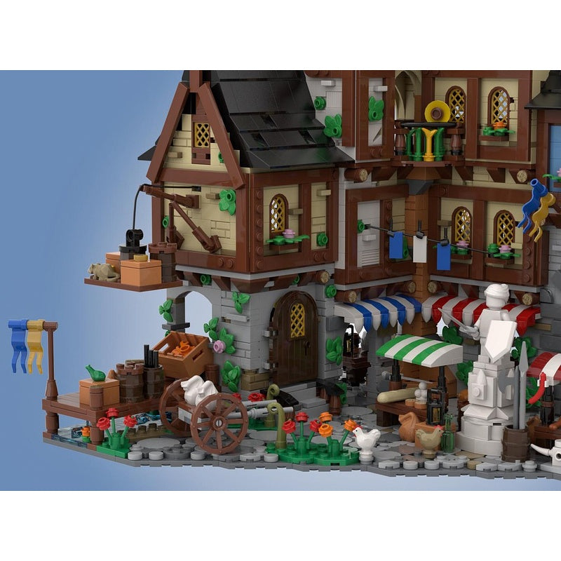 Medieval Town Centre MOC Building Kit | Historic Village Architecture - 11