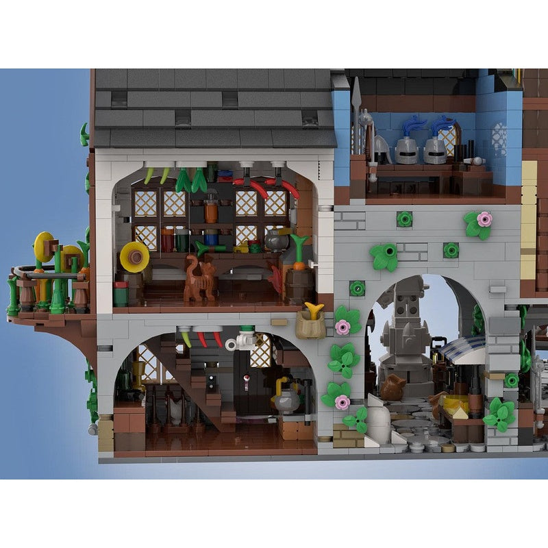 Medieval Town Centre MOC Building Kit | Historic Village Architecture - 5