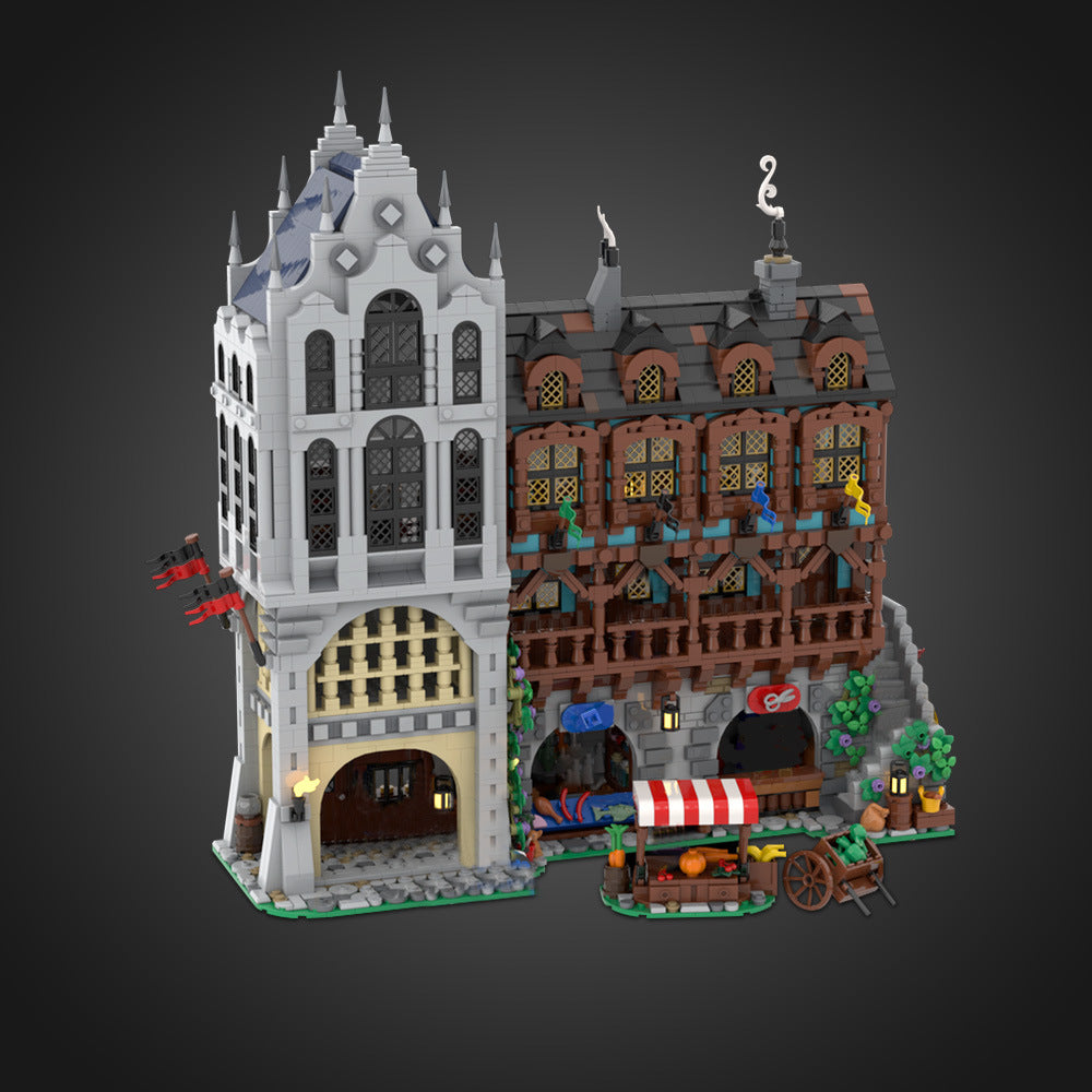 medieval town square building kit | moc-221582 - 2
