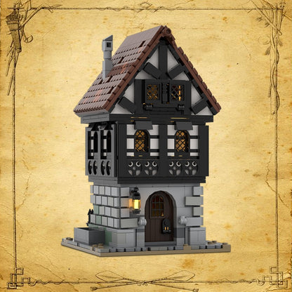 Medieval Townhouse MOC Building Kit | Historic Village Architecture Model - 3