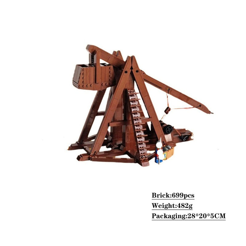 Medieval Trebuchet MOC Building Kit | Historic Siege Machine Model - 4