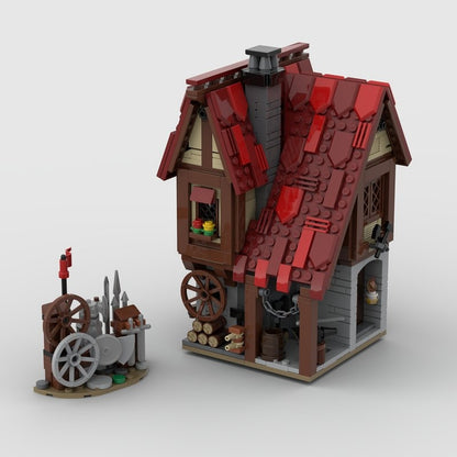 Medieval Village Blacksmith MOC Building Kit | Forge Workshop - 3