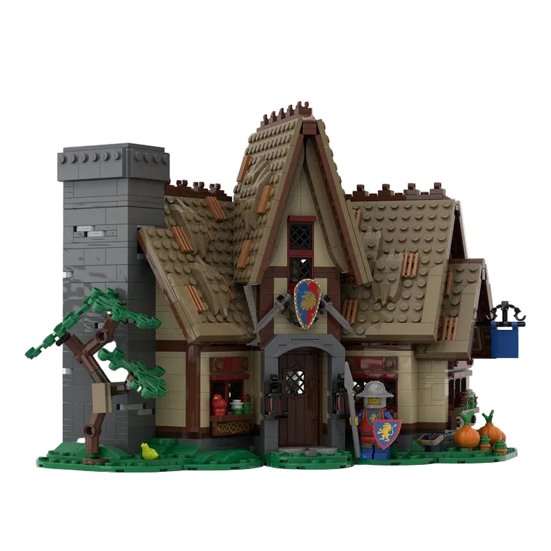 Medieval Village Inn MOC Timber Tavern Building Kit - 2