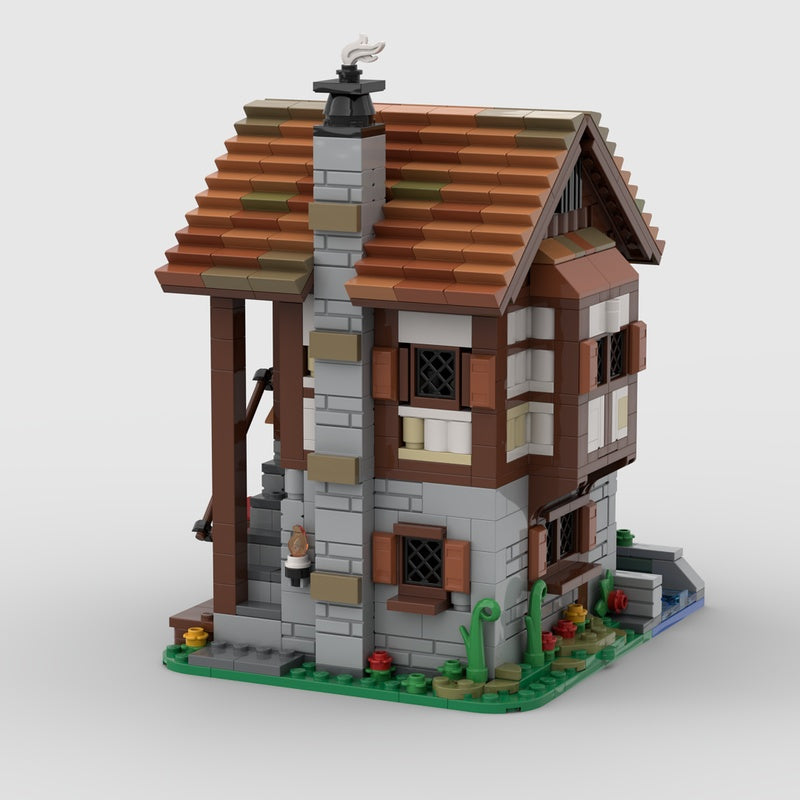 Medieval Water Mill MOC Village Architecture Building Kit - 2