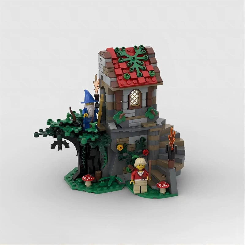 Medieval Wizard's Tower MOC Building Kit | Fantasy Castle Architecture - 2