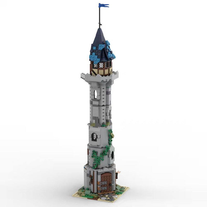 Medieval Wizard's Tower Blue Spire MOC Building Kit – ToBricks