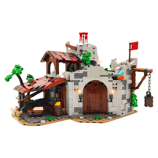 Medieval Wolf Den Fortress MOC Building Set - 1