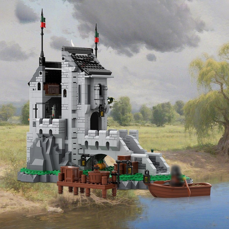 Medieval Wolfpack Watchtower MOC Building Kit | Castle Tower Architecture - 3