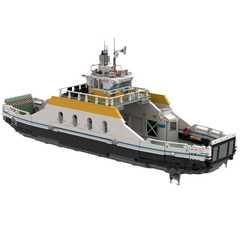 Medium Car Ferry MOC Building Kit - Custom Maritime Transport Construction Model - 4
